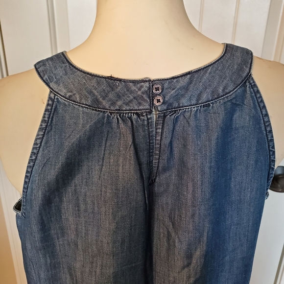 Est.1948 Denim Sleeveless Embroidered To - Picture 2 of 11